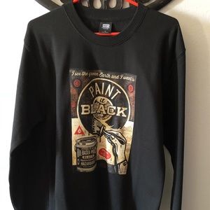 New Obey Black Crewneck Sweatshirt Size Small